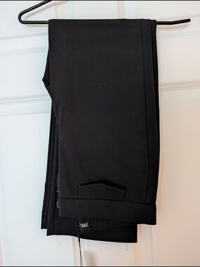 Zara Black Tailored Trousers with Waistband Detail, Size M, Women's